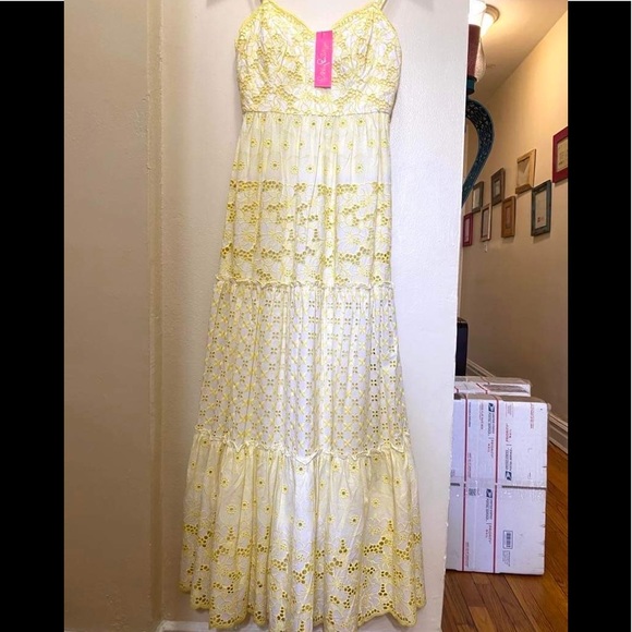 Lilly Pulitzer Kyla Maxi Dress St.Tropez Yellow - Picture 10 of 14